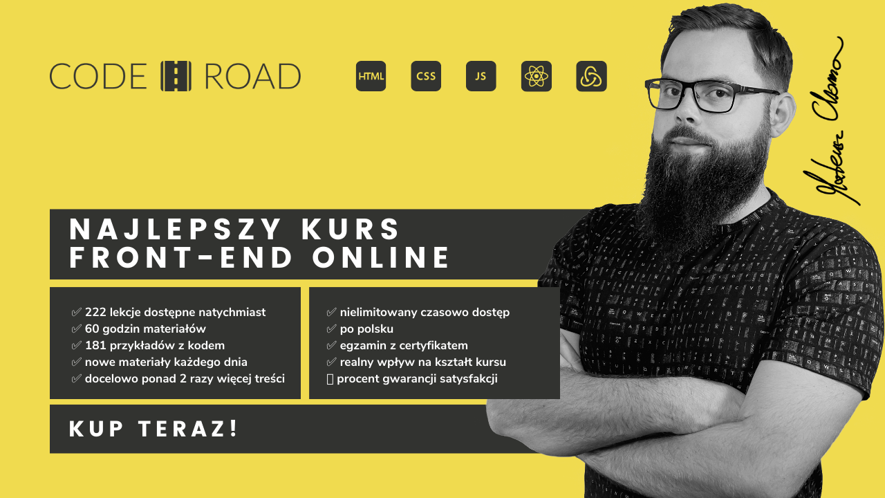 Kurs front-end online od zera do pierwszej pracy!